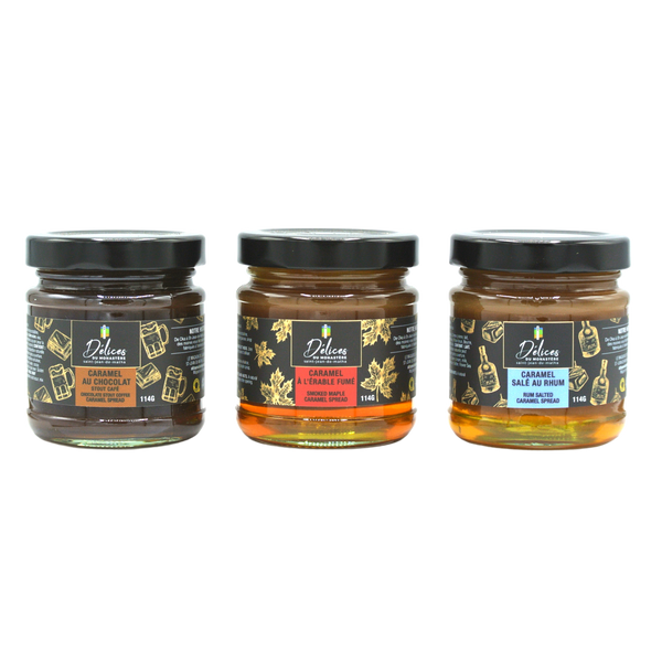 Trio of deluxe mini caramels