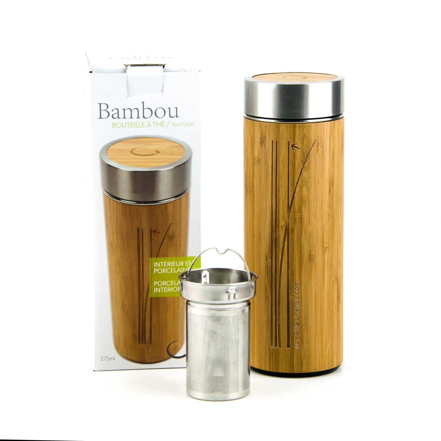 Bamboo tea bottle