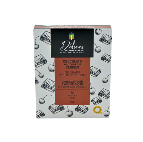 Chocolats noirs avec centre de cerises 6un