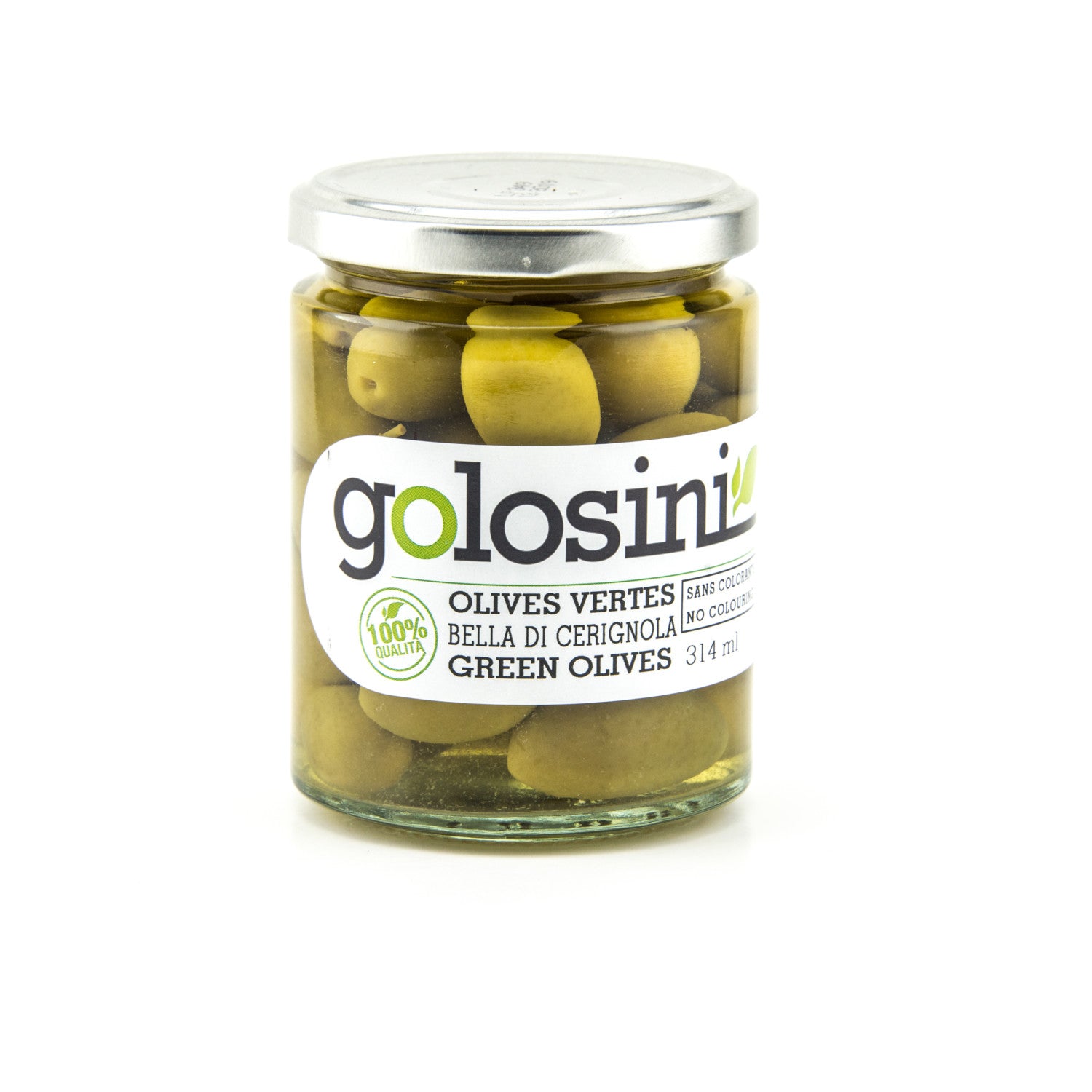 Green Olives by Golosini (314 ml)