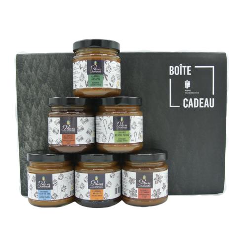 Discovery box of our mini caramels