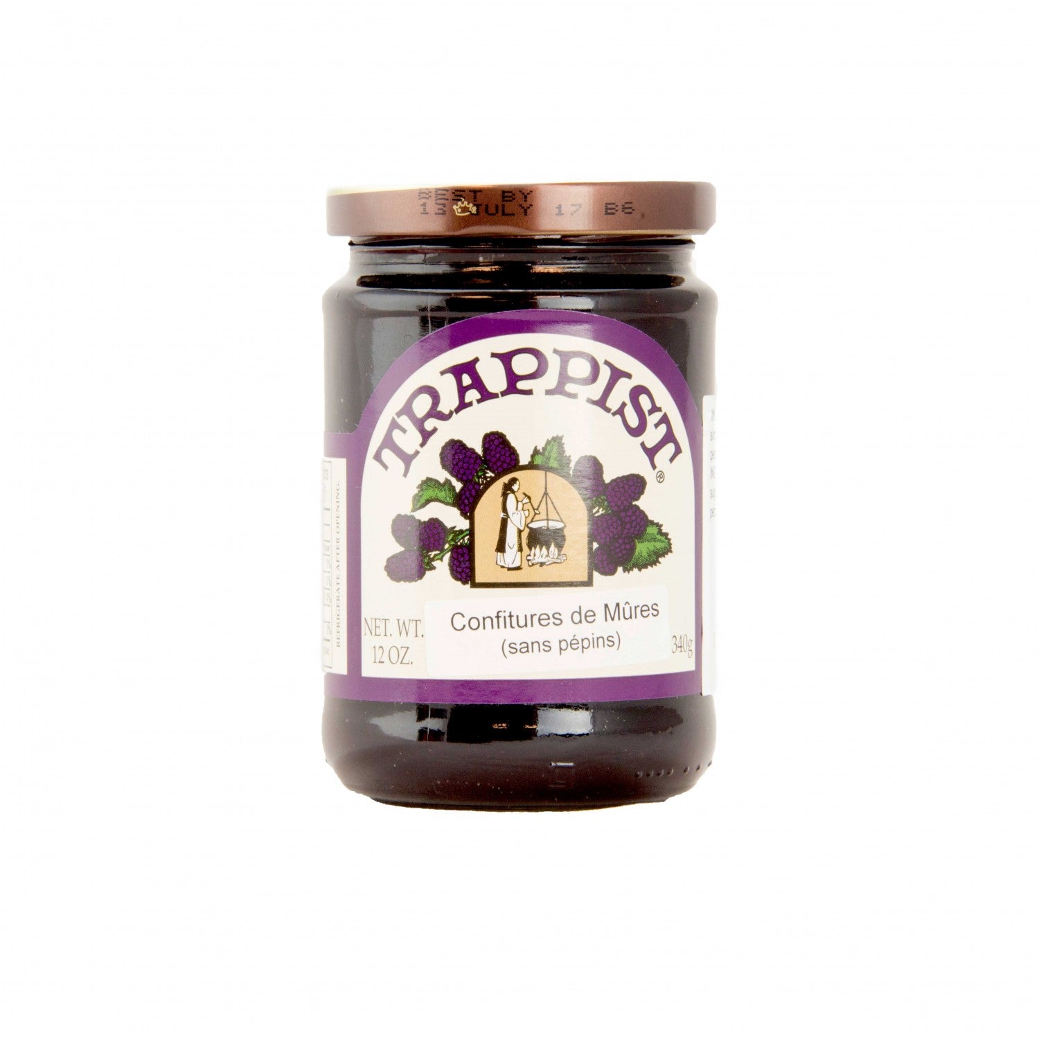 Blackberry jams (seedless) Trappist 340 g