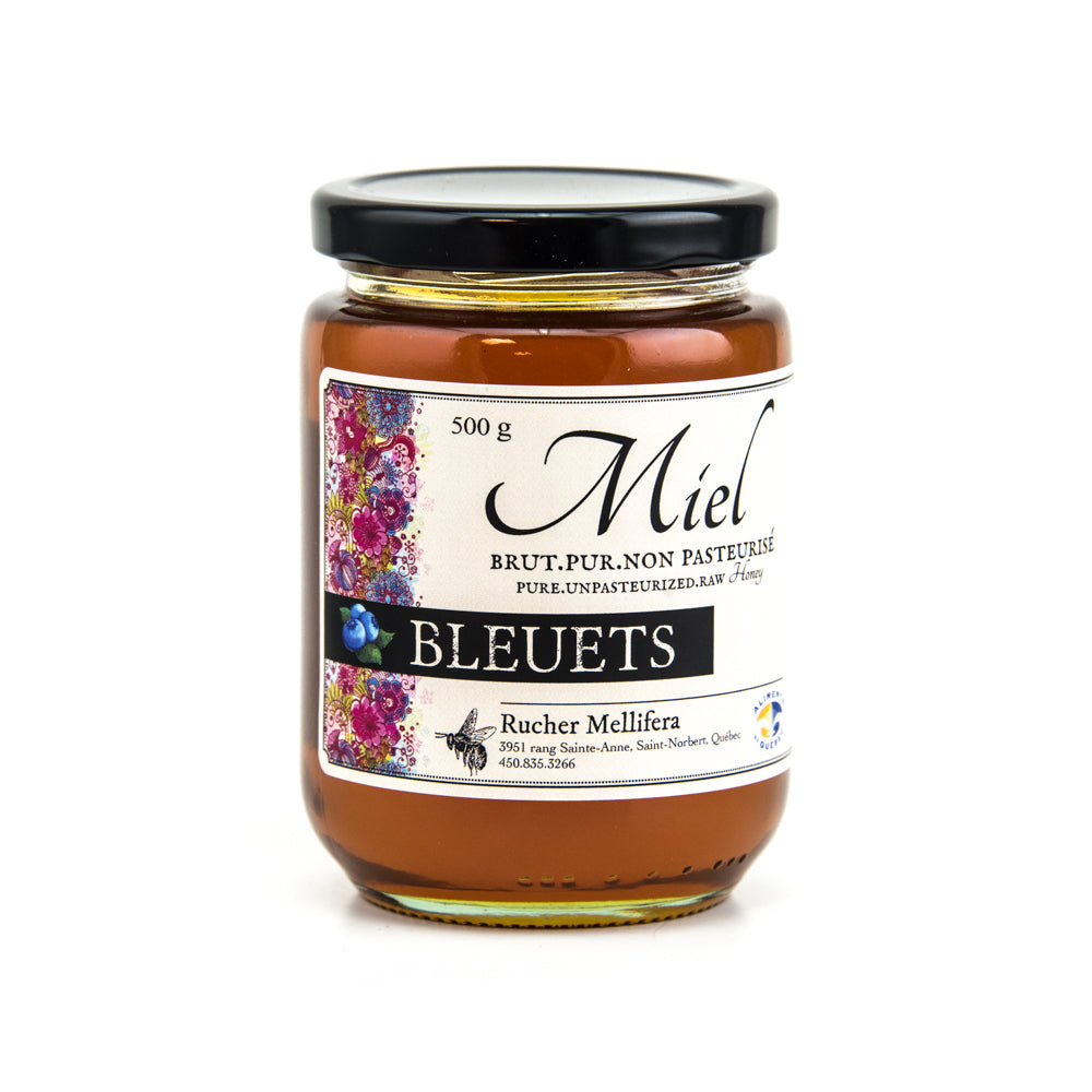 Miel aux bleuets Rucher Mellifera 550 g