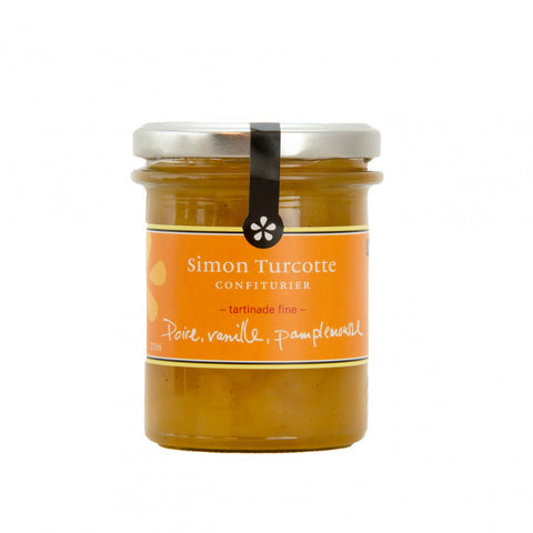 Tartinade fine - poire, vanille, pamplemousse Simon Turcotte 212 ml